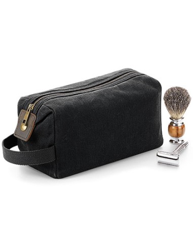 Q-QD651-Heritage Waxed Canvas Wash Bag